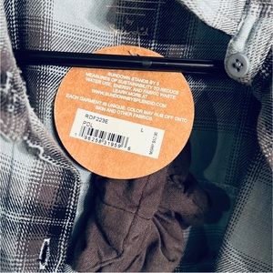 Autism Awareness OOAK Upcycled BDG Blue Flannel Shirt Sz L Boutique